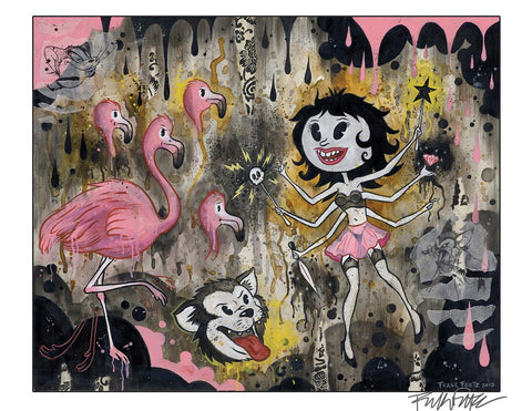 "Molly's Haunted Flamingo Rhythms" 8.5x11  Print