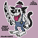 Wolf With A Knife Sticker